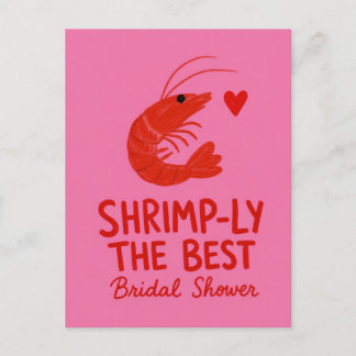Garnalen Grappig Roze Pun Bachelorette Feestje Briefkaart