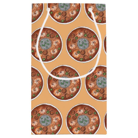 Garnalen Gumbo Stew Louisiana LA New Orleans Food Klein Cadeauzakje (Achterkant)