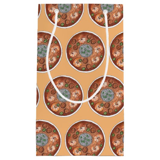 Garnalen Gumbo Stew Louisiana LA New Orleans Food Klein Cadeauzakje (Voorkant)