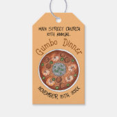 Garnalen Gumbo Stew Louisiana soep diner Cadeaulabel (Voorkant)