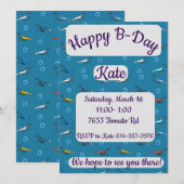 Garnalen Happy Birthday Kaart (Voorkant / Achterkant)