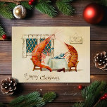 Garnalen Kerst Kaart<br><div class="desc">Aangepast herstelde,  hoogwaardige vintage-image.</div>