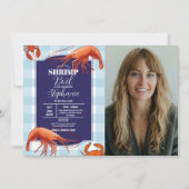 Garnalen koken verjaardagsfeestje zeevruchten krab kaart (Voorkant)