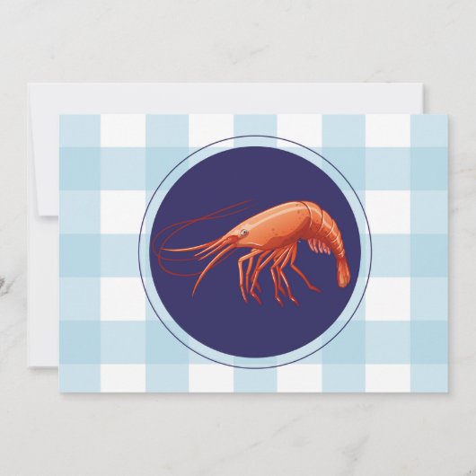 Garnalen koken verjaardagsfeestje zeevruchten krab kaart (Achterkant)