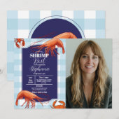 Garnalen koken verjaardagsfeestje zeevruchten krab kaart (Voorkant / Achterkant)