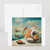 Garnalen kokossalade briefkaart (Voorkant / Achterkant)