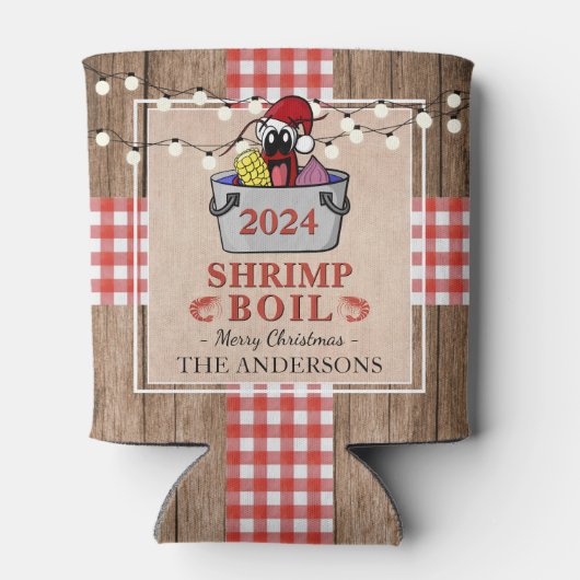 Garnalen Kook Rustieke Vis en Vis Kerstfeest Blikjeskoeler (Achterkant)