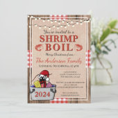 Garnalen Kook Rustieke Vis en Vis Kerstfeest Kaart (Staand voorkant)