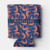 Garnalen Koraal Ocean Bubbles Kustmarine Blauw Blikjeskoeler (Achterkant)