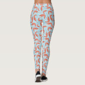 Garnalen Koraal Zee belletjes Nautisch Lt Blauw Leggings (Achterkant)