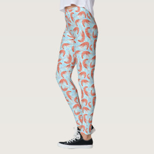 Garnalen Koraal Zee belletjes Nautisch Lt Blauw Leggings
