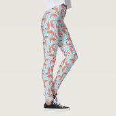 Garnalen Koraal Zee belletjes Nautisch Lt Blauw Leggings (Rechts)