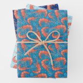 Garnalen koraal Zee beluistert niet-militaire patr Inpakpapier Vel (In situ)