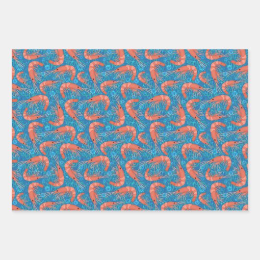Garnalen koraal Zee beluistert niet-militaire patr Inpakpapier Vel (Voorkant)