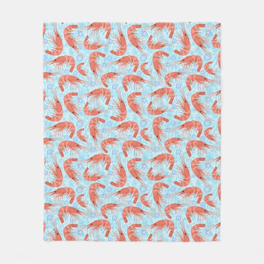 Garnalen Koraalocebels Nautisch Zee V2 Fleece Deken (Voorkant)