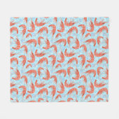 Garnalen Koraalocebels Nautisch Zee V2 Fleece Deken (Voorkant (Horizontaal))