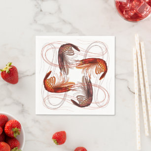 Garnalen Lange Antenne Papier servet