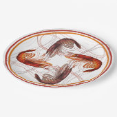 Garnalen Lange Antennes Garnalen Vis Papieren Bordje (Gekanteld)