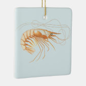  garnalen, Marine Life Ocean Animals Anatomy Keramisch Ornament (Rechts)