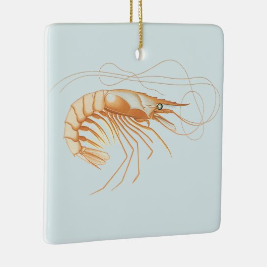  garnalen, Marine Life Ocean Animals Anatomy Keramisch Ornament (Rechts)