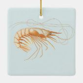  garnalen, Marine Life Ocean Animals Anatomy Keramisch Ornament (Achterkant)