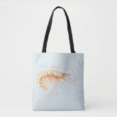 garnalen, Marine Life Ocean Animals Anatomy Tote Bag (Voorkant)