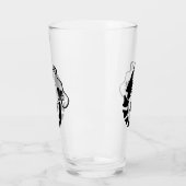 Garnalen monogram in een zwarte Stencil stijl Glas (Links)