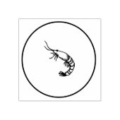 Garnalen, nautisch, zee, oceaan, mariene rubberste rubberstempel (Afrduk)