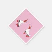 Garnalen op Roller Schaatsen Cocktail servet (Hoek)