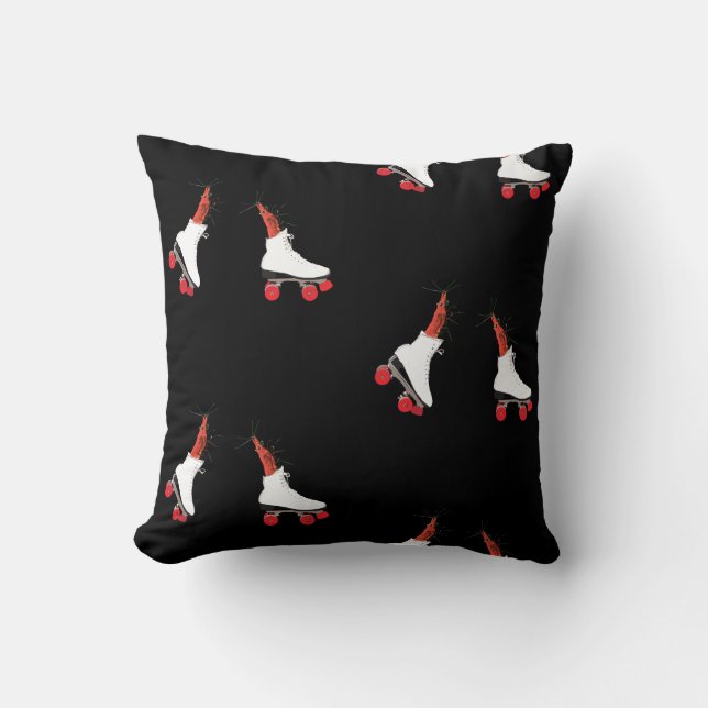 Garnalen op Roller Schaatsen Custom Kussen (Voorkant)