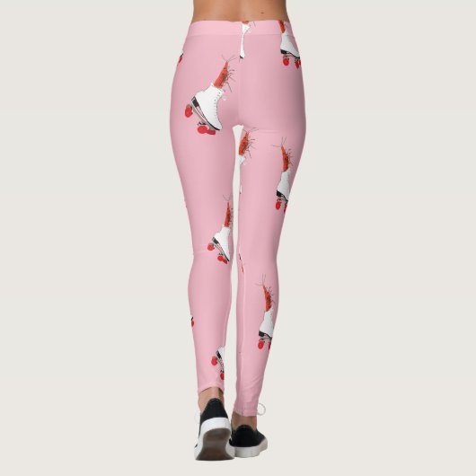 Garnalen op Roller Schaatsen Leggings (Achterkant)
