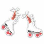 Garnalen op Schaats Sticker (Voorkant)