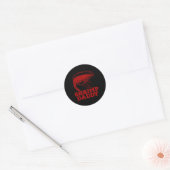 Garnalen papa ronde sticker (Envelop)
