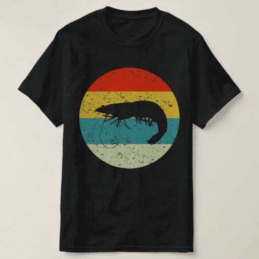 Garnalen retro silhouette 70S T-shirt (Design voorkant)
