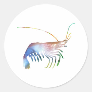 Garnalen Ronde Sticker