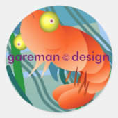 garnalen ronde sticker (Voorkant)