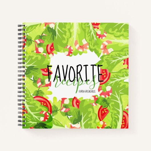 Garnalen tomatensalade gepersonaliseerd recept koo notitieboek (Voorkant)