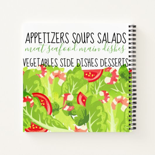 Garnalen tomatensalade gepersonaliseerd recept koo notitieboek (Achterkant)