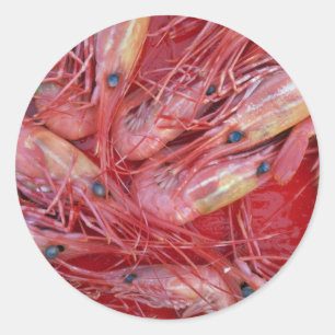 Garnalen van British Columbia, textuur van Canada Ronde Sticker