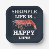 Garnalen Vis Zeevruchten Garnalen Partij Papieren Bordje (Voorkant)