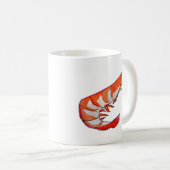 Garnalen zeekreupelvis kitsch kunst koffiemok (Voorkant rechts)