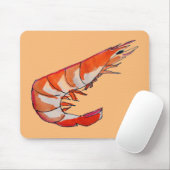 Garnalen zeekreupelvis kitsch kunst muismat (Met muis)