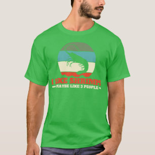 Garnalen zeevruchten Introvert Retro T-shirt