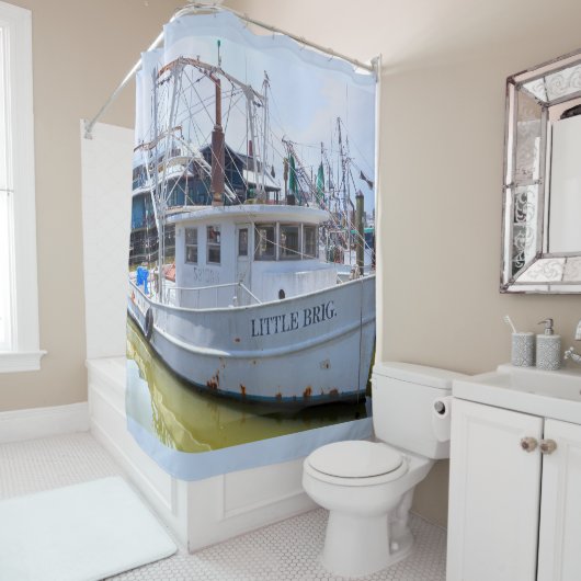 Garnalenboot Douchegordijn (In situ)