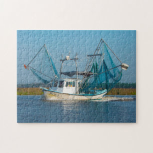 Garnalenboot Mississippi. Legpuzzel