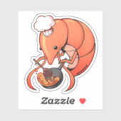 garnalengebakken rijst sticker (Vel)