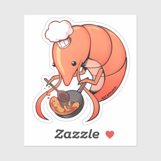 garnalengebakken rijst sticker (Vel)