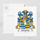 Garneau Family Crest Briefkaart (Voorkant / Achterkant)