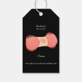 Garnenbrei- en haakwerk handgemaakt van wol cadeaulabel (Achterkant)