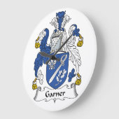 Garner Family Crest Grote Klok (Hoek)